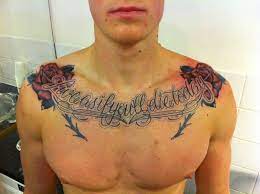 Pin By Elenoa Lister On Body Art Rose Chest Tattoo Rose Tattoos For Men Rose Tattoos