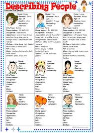 Describing People Learn English English Vocabulary English Primary School