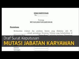Surat mutasi karyawan swasta download. Contoh Surat Mutasi Kerja Karyawan Swasta
