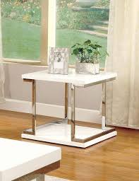 Costway rectangle glass coffee table metal legs end table livingroom white\black\coffee\nature. Buy Furniture Of America Meda Coffee Table End Table 2 Pcs In Gold White Lacquer Online