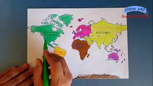 / how to draw world map? World Map Continent Drawing Dunya Haritasi Kitalar Cizimi 2 167 Youtube