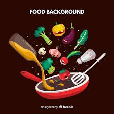 Download Ingredients On A Pan Background For Free Recipe Book Design Organic Food Logo Logo Food