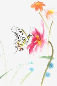Bunga kupu kupu demikian tanaman berbunga ini kerap dinamai di indonesia. Gambar Tinta Lukisan Cina Tradisional Yang Dilukis Dengan Tangan Merah Bunga Kupu Kupu Cantik Png Transparan Clipart Dan File Psd Untuk Unduh Gratis