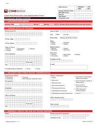 Loan repayment table, cimb bank personal loan table, cimb. Cash Plus Personal Loan Application Form