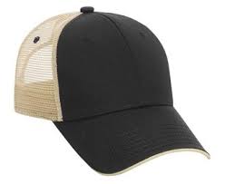 Deluxe Low Profile Black Front Khaki Back Trucker Hat Mesh Hat Snapback Hat Trucker Hat Mesh Hat Hats
