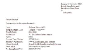 Cek link download pdf untuk dapat formasi dan syaratnya. Contoh Surat Lamaran Cpns 2021 Untuk Kabupaten Aceh Barat Daya Abdya Cutbang Rahmat