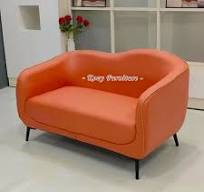 Modern Design Sectional Chesterfield Modular Luxury Living Room Furniture  Couch Orange Comfortable Leather Hotel Room Sofa