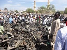 Image result for bomb blast in damaturu nigeria
