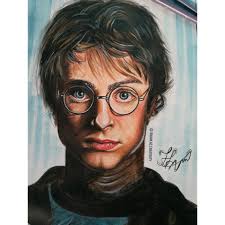 Harry Potter is a feeling 🖤⚡️ The artist is Melody Howe.. Have a look at  her instagram profile 💛  https://instagram.com/theimaginativeillustrator?igshid=bf8xji879y82