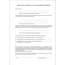 Der bewertungsausschuss hat die berichtspflicht der allgemeinen bestimmungen des ebm zum 1. Schweigepflichtsentbindung Arzt Muster