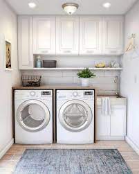 Shaker Laundry Cabinet Kit With Pull Out Faucet Ql058 The Home Depot In 2021 Stylish Laundry Room Laundry Room Remodel Laundry Room Renovation