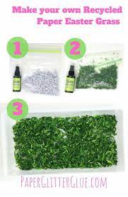 Cutting up the grass step 10: Easy Way To Make Paper Grass Paper Glitter Glue