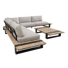 4seasons Duke Loungeecke 4 Teilig Aluminium Teak Inklusive Kissen Gartenmobel Design 4seasons Duke Loungemobel Modern Modern Lounge Furniture Furniture Design