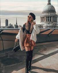 Shein Solid Cold Shoulder Sweater Trendy Fall Outfits Cute Skirt Outfits Cute Outfits