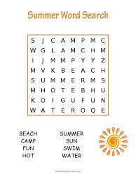 Use these special activities for a particular theme, or just for fun. Easy Summer Word Search Easy Word Search Summer Words Word Puzzles For Kids
