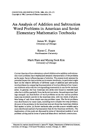 You will find a free numberless word problems pdf that your students can use in their math journals during math centers, math workshop, or guided math. Pdf An Analysis Of Addition And Subtraction Word Problems In American And Soviet Elementary Mathematics Textbooks