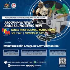 Przejdź do sekcji stopka gov.pl. Permohonan Kemasukan Program Intensif Bahasa Inggeris Iep Kolej Profesional Mara Sesi 3 2021 Lepasan Spm Spmv Pengambilan Ogos Semakan Online 2021