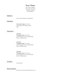 Free blank resume templates for microsoft word. Chronological Format Blank Resume Templates At Allbusinesstemplates Com