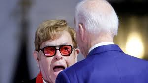 Sir Elton was moved to tears when President Joe Biden surprised him with  the National Humanities Medal.