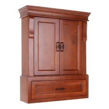 Over the toilet cabinet beautiful designs: Home Decorators Collection Naples 26 3 4 In W Bathroom Storage Wall Cabinet In Warm Cinnamon Naco2633 The Home Depot