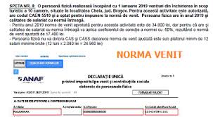 Declarația Unică Speță Oficială Anaf 2019 Venituri Din Activități Independente Impuse La Norma De Venit Cabinetexpert Ro Blog Contabilitate