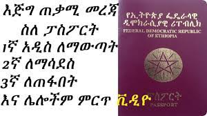 Online ethiopian passport services.we prepared the following to help you with your ethiopian passport needs that you can handle online. How To Get A Passport Online