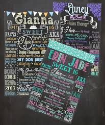 Decoration Birthday Poster Board Ideas Sweet 16 Birthday Board Poster Custom For Any Age Gender Etsy Sweet Sixteen Birthday Party Ideas Sweet Sixteen Birthday Sweet 16 Birthday