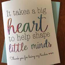 Unfortunately, it's not always easy to come up with fresh and positive ways of saying things. Pinkcarnationstudio Shared A New Photo On Etsy Teacher Thank You Cards Greeting Cards For Teachers Teachers Day Card