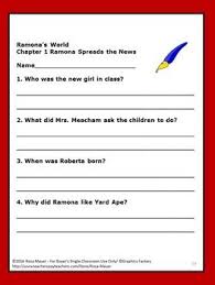 Ramona S World Book Companion Distance Learning School Or At Home In 2020 Book Companion Reading Comprehension Ramona Books