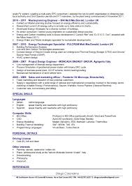 It gives future employers a brief overview of your work history. Cv Of Diego Calandrino Renewable Energy Consultant Senior Project