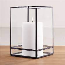 The underside dated and marked: Glass Candle Holders Crate And Barrel