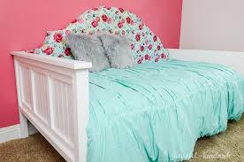 Easy diy platform bed shanty 2 chic this platform bed plan was inspired by a west elm design and has a chunky base and platform along with a planked headboard. Upholstered Day Bed Build Plans Houseful Of Handmade