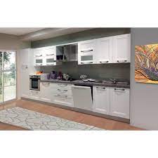 Cucina Tutta Bianca Con Anta Laminato Spazzolato Completa Di Elettrodomestici Cucine Camerette Elettrodomestici