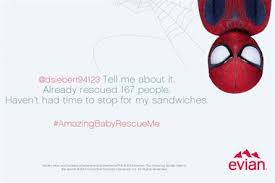 Turn your twitter timeline into a musical and playful experience. Evian Tweet Evian Spiderman Man Character