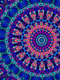 Amara@theyogadistrict.net +359 898 391 491 /yogadistrictamara. Psywork Schwarzlicht Stoffposter Neon Yoga Mandala Red 0 5x0 7m