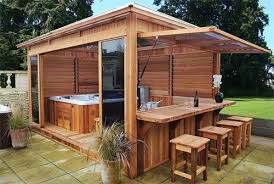 Hot Tub Gazebo With Bar And Lift Up Side Hot Tub Backyard Hot Tub Outdoor Hot Tub Gazebo