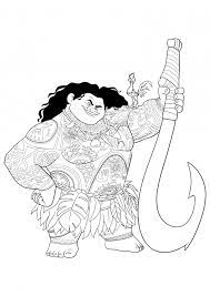 Download more than 50 moana coloring pages! Maui Amp Hei Hei Coloring Pages Moana Coloring Pages Colorings Cc