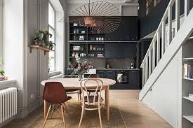 The building is more than one hundred years old but it was recently renovated and this apartment become modern and. High Ceilings And Mezzanine Romm In Stockholm Apartment Photos Ideas Design