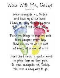 Walk With Me Daddy Poem Keepsake Fathers Day Crafts Fathers Day Dad Day