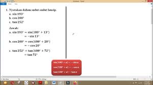 Trigonometri Contoh Soal Relasi Sudut Kuadran Iii Youtube