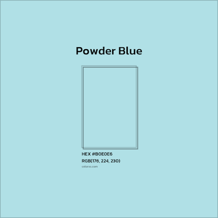 About Powder Blue - Color codes, Matching colors and paints - colorxs.com