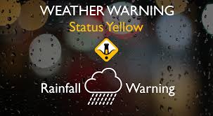 Met éireann says persistent and occasionally heavy bands of rain will cross the country beginning tonight through to tuesday. A Status Yellow Rainfall Warning Has Been Issued For Cork Valid From Thursday Night Cork Safety Alerts