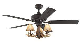 Seriously, though, i don't know how. Flush Mount 52 Inch Bronze Rustic Ceiling Fan 3 Light Antler Indoor Outdoor