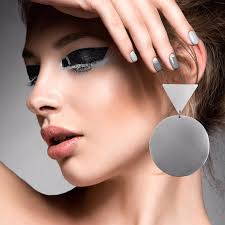 Super Light Earrings, Statement Hoop Earrings, Silver Post Earrings,  Minimalist Earrings, Geometric Earrings, Modern Silver Earrings