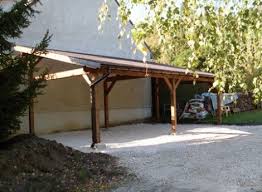 Abri Voiture 1 Pente 4 00mx8 00m Avec Gouttieres Cerisier Abris De Jardin En Bois Abri Voiture Abri De Jardin Abri