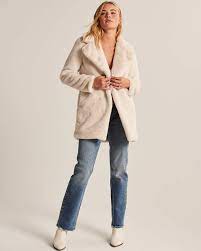 Women S Mid Length Sherpa Coat Women S New Arrivals Abercrombie Com Womens Faux Fur Coat Faux Fur Coat Fur Coats Women
