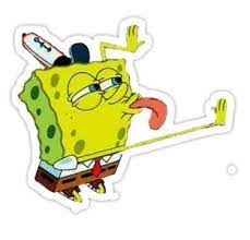 Spongebob Lick Meme Stickers Snapchat Stickers Hydroflask Stickers