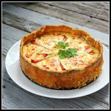 Country Ham Cheddar And Tomato Quiche Food Easter Recipes Cafe Food