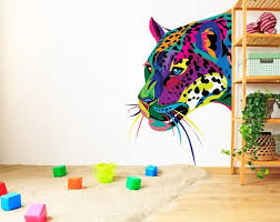 Wild Jaguar Wall Sticker Cat Animal Art Vinyl Black Panther Etsy In 2020 Vinyl Art Wall Stickers Cats Art