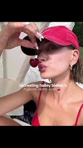 Hailey Bieber Cherry Nails